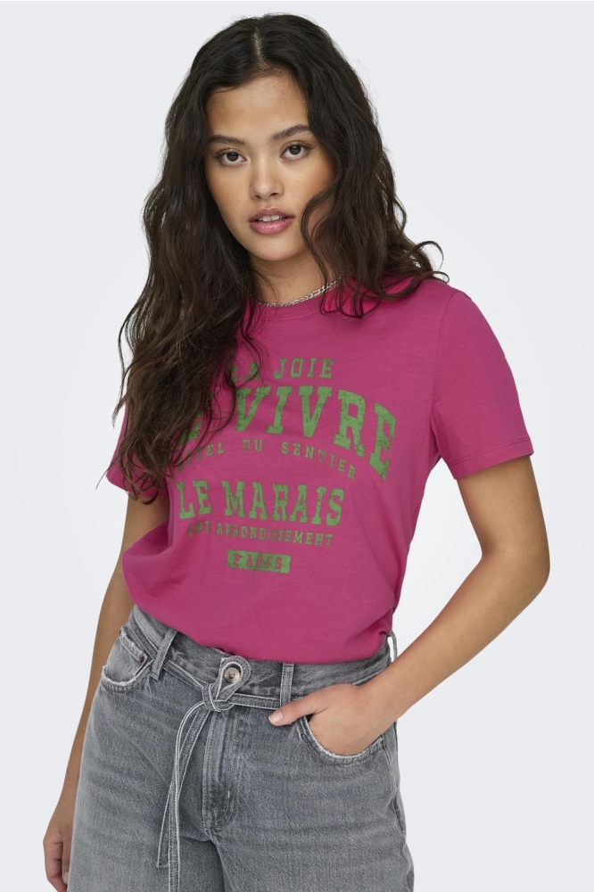 ONLREGINA SS REG TEE CS JRS 15319748 Fuchsia Purple/De vivre
